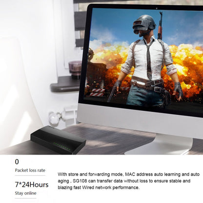 Tenda SG108 100/1000M Desktop Network Switch 8 Port Gigabit Desktop Switch Ethernet Switch LAN Hub(AU Plug) - Network Hubs by Tenda | Online Shopping UK | buy2fix
