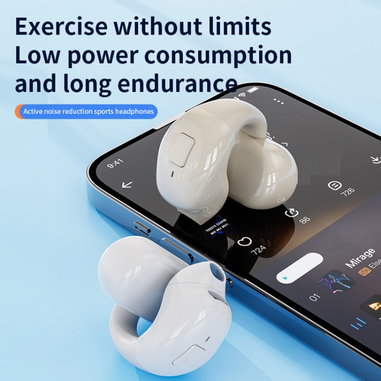 Clip-On Single Ear Bluetooth Earphone Wireless Earphone For Sports And Gaming, Packing: Box(Light Skin) - Bluetooth Earphone by buy2fix | Online Shopping UK | buy2fix