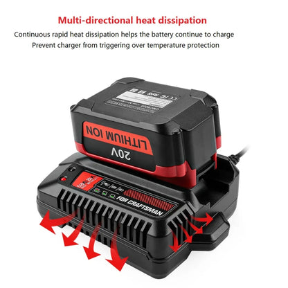 For Craftsman CMCB202 / CMCB204 / CMCB209 Electric Tool 20V Lithium Battery Charger, Plug: US - Electric Saws & Accessories by buy2fix | Online Shopping UK | buy2fix