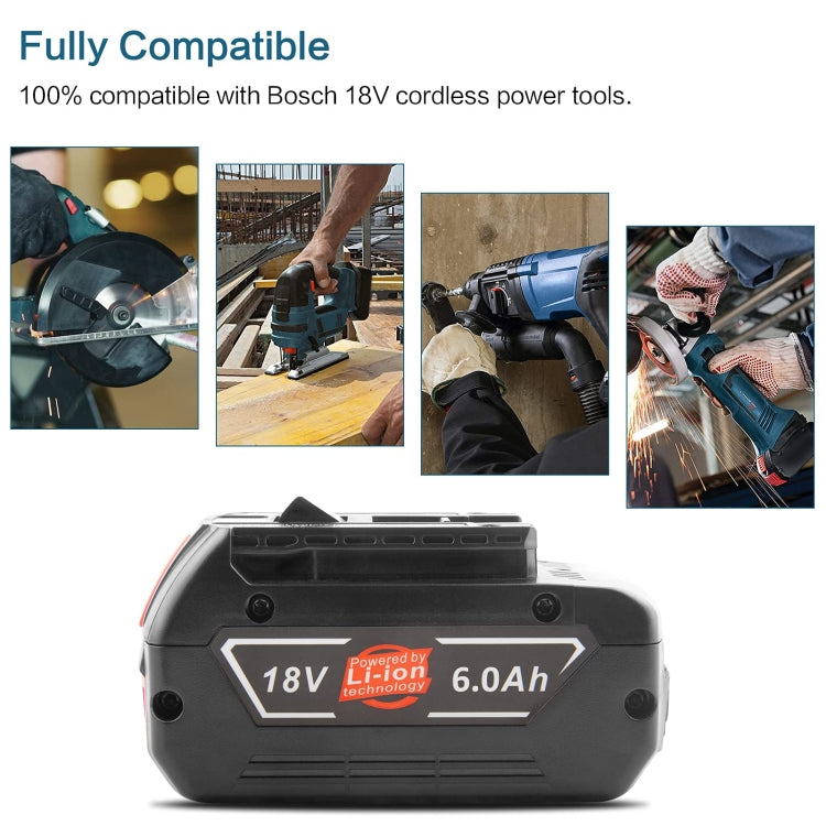 4000mAh 18V Electric Tool Battery Electrical Drilling Spare Battery, For Bosch BSH180 / CAG180-01 / CCS180 / CCS180B / CCS180K - Electric Saws & Accessories by buy2fix | Online Shopping UK | buy2fix