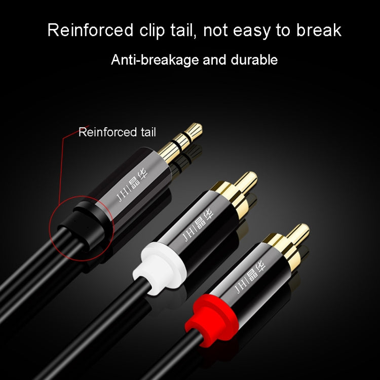 JINGHUA 1 In 2 3.5mm Audio Cable  3.5mm To 2RCA Double Lotus Computer Speaker Cell Phone Plug Cable, Length: 3m - RCA Cable by JINGHUA | Online Shopping UK | buy2fix