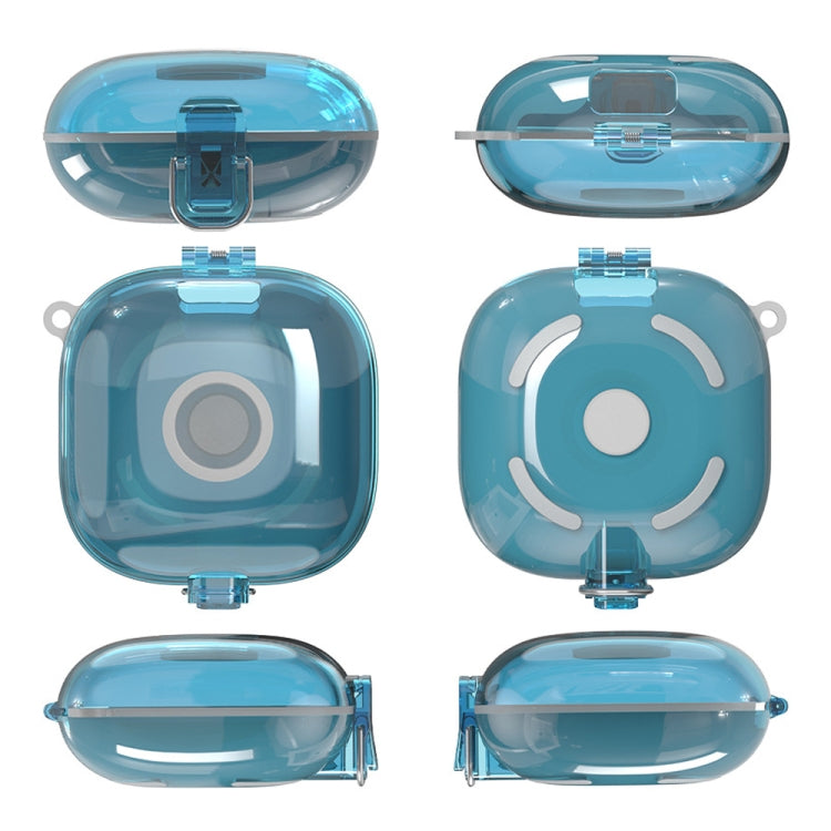 For Beats Fit Pro Transparent PC Hard Shell Earphone Protective Case with Lanyard(Transparent Blue) - Other Case by buy2fix | Online Shopping UK | buy2fix