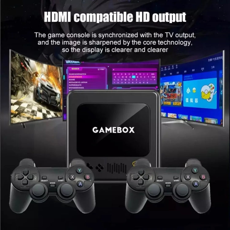 G10 GAMEBOX TV Box Dual System Wireless Android 3D Home 4K HD Game Console Support PS1 / PSP, Style: 64G 30,000+ Games (Black) - Pocket Console by buy2fix | Online Shopping UK | buy2fix