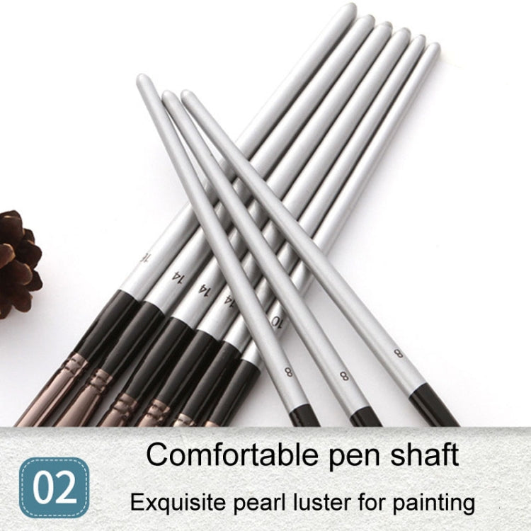 ZHU TING 24pcs /Set Nylon Bristle Paintbrush Set Painting Watercolor Brushes With Cloth Bag(Silver Gray Rod) - Art Supplies by ZHU TING | Online Shopping UK | buy2fix