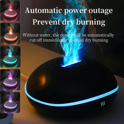 SD13 200ML Car USB Flame Aromatherapy Diffuser Home LED Night Light Silent Mist Humidifier(Black) - Air Purifiers & Accessories by buy2fix | Online Shopping UK | buy2fix