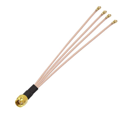 1 In 4 IPX To SMAJ RG178 Pigtail WIFI Antenna Extension Cable Jumper(20cm) - Connectors by buy2fix | Online Shopping UK | buy2fix