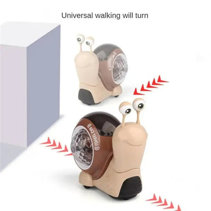 Children Electrical Crawling Snail Toys Sound And Light Projection Snail Fun Toys(Gray) - Electronic Pets by buy2fix | Online Shopping UK | buy2fix