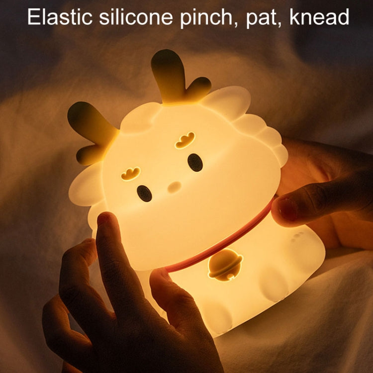 Dragon Silicone Sleeping Night Light Childrens Gift USB Rechargeable Ambient Lantern, Style: Pat Model(Colorful+Warm Yellow Light) - Night Lights by buy2fix | Online Shopping UK | buy2fix