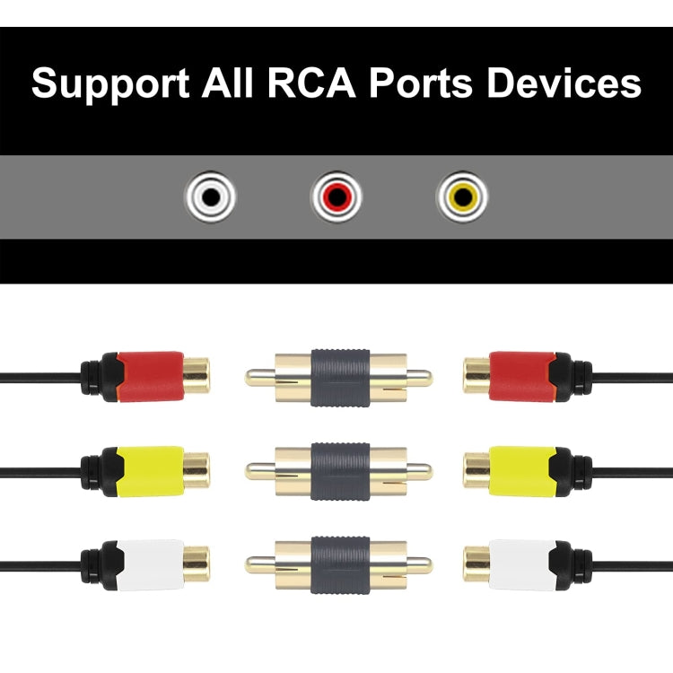 10pcs Gold-plated RCA Lotus Male to-Male  AV Audio Adapter(Red) - RCA Adapter by buy2fix | Online Shopping UK | buy2fix