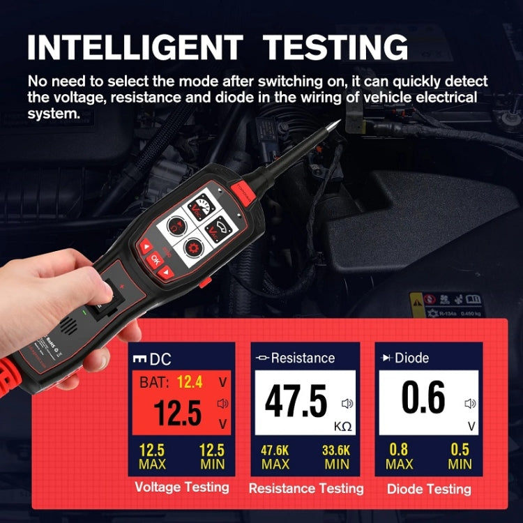 JDiag 6-30V Electrical Detector Fuel Injector Signal Detection Vehicle System Diagnosis(P150) - Electronic Test by JDiag | Online Shopping UK | buy2fix