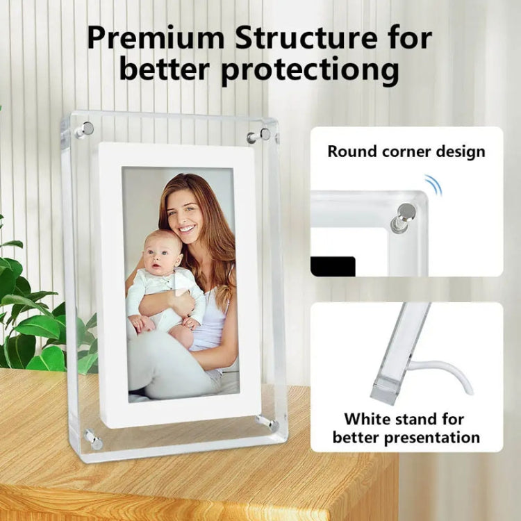 7 Inch Acrylic HD Digital Photo Frame Desktop Smart Motion Video Player Ornament(EU Plug) - 1.5-7.0 inch by buy2fix | Online Shopping UK | buy2fix