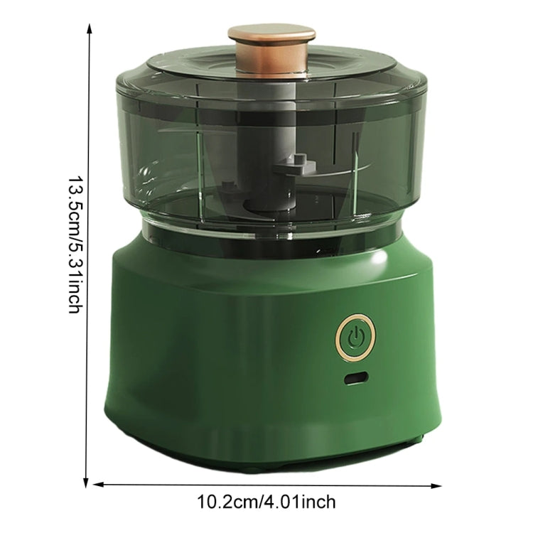 JRQ-01 Home Wireless Electric Meat Grinder Kitchen Garlic Pounder, Size: Electroplated Double-click(Green) - Stirrer & Squeezer by buy2fix | Online Shopping UK | buy2fix