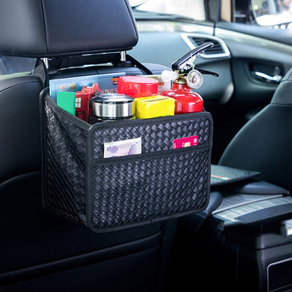 Car Hanging Garbage Bag Multifunctional Folding Storage Box, Model: H611 Woven Pattern - Stowing Tidying by buy2fix | Online Shopping UK | buy2fix