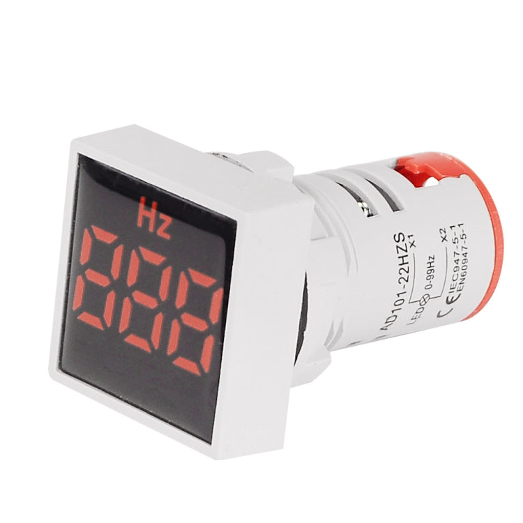 SINOTIMER ST17HZ 22mm Square LED Digital Display 50-75Hz AC Frequency Signal Indicator(01 Red) - Other Tester Tool by SINOTIMER | Online Shopping UK | buy2fix
