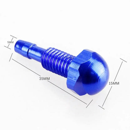 2pcs /Set Automotive Glass Washer Sprayer Aluminum Cap Nozzle(Blue) - Windscreen Wipers by buy2fix | Online Shopping UK | buy2fix