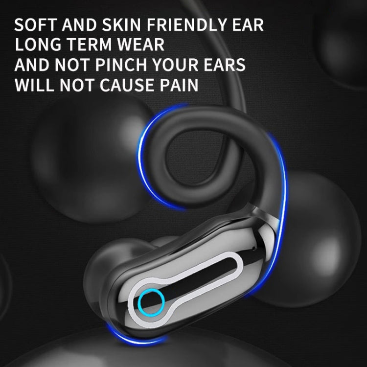 J31 OWS Hanging Ear Stereo Bluetooth Earphones With Digital Charging Compartment(White) - Bluetooth Earphone by buy2fix | Online Shopping UK | buy2fix