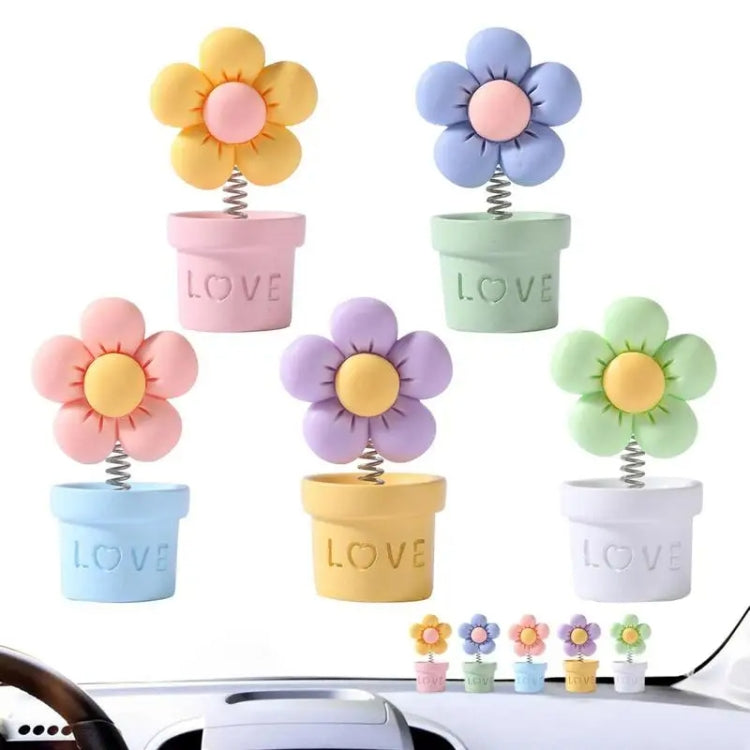 Simulated Small Flowerpot Car Center Console Decorative Ornaments(Random Color Delivery) - Ornaments by buy2fix | Online Shopping UK | buy2fix