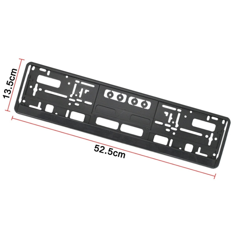 European Standard Single-strip Plastic License Plate Frame, Specification: Black - License Plate Covers & Frames by buy2fix | Online Shopping UK | buy2fix