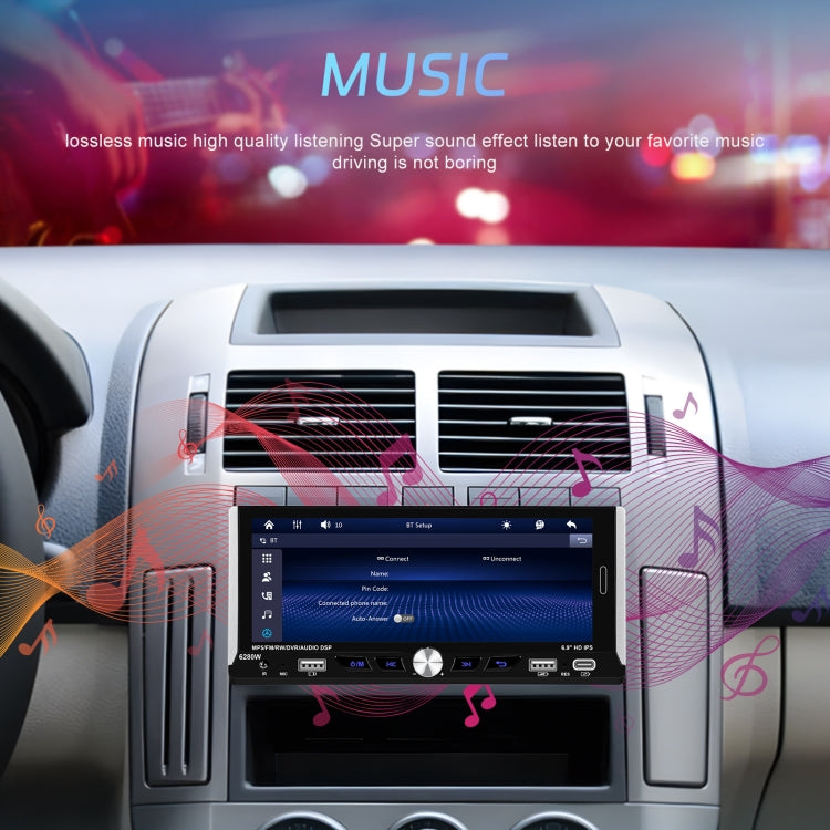 Single Spindle 6.9 inch MP5 With Knob Player Carplay Function Car MP4 Backup Camera, Specification: Standard+AHD Camera - Car MP3 & MP4 & MP5 by buy2fix | Online Shopping UK | buy2fix