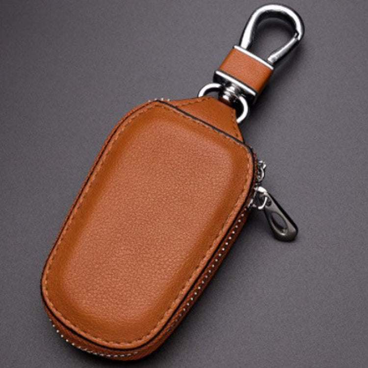 Leather Men Multifunctional Car Key Bag Large Capacity Universal Waist Hanging Key Storage Bag(Brown) - Car Key Cases by buy2fix | Online Shopping UK | buy2fix