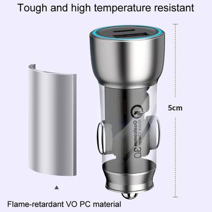 QIAKEY Vehicle Dual Port Fast Charging Charger One To Two Cigarette Lighter, Model: TK518 Coffee - Car Charger by QIAKEY | Online Shopping UK | buy2fix