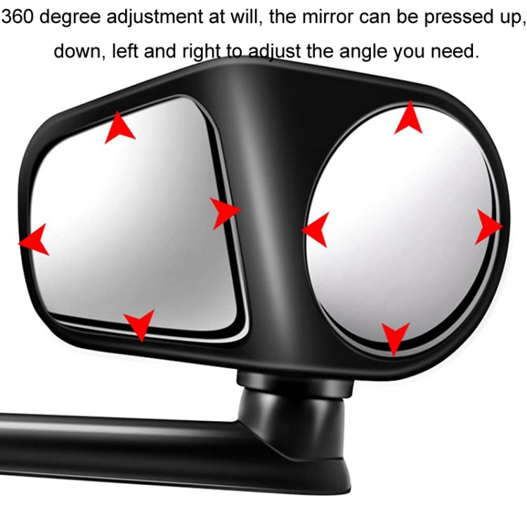 Car Auxiliary Mirror Multi-Function Wide-Angle Rear View Reversing Mirror(Black Right) - Convex Mirror & Accessories by buy2fix | Online Shopping UK | buy2fix