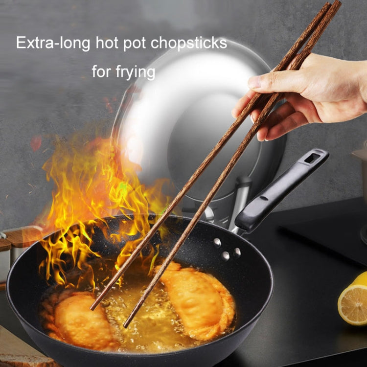 42cm Wooden Extra Long Chopsticks Household Anti-scald Non-slip Chopsticks For Hotpot Frying - Cutlery Sets by buy2fix | Online Shopping UK | buy2fix