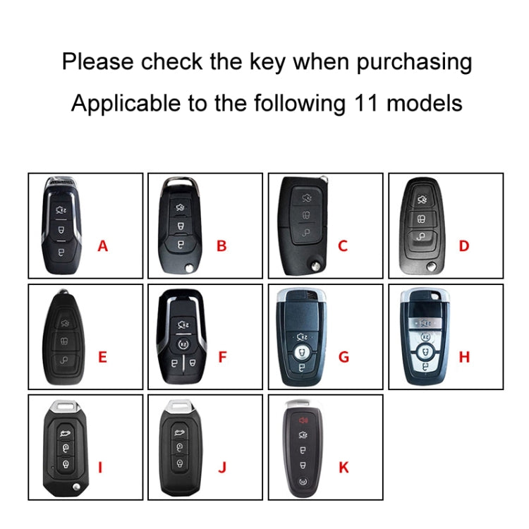 For Ford Car Key Cover Keychain Anti-lost Number Plate, Style: B - Car Key Cases by buy2fix | Online Shopping UK | buy2fix