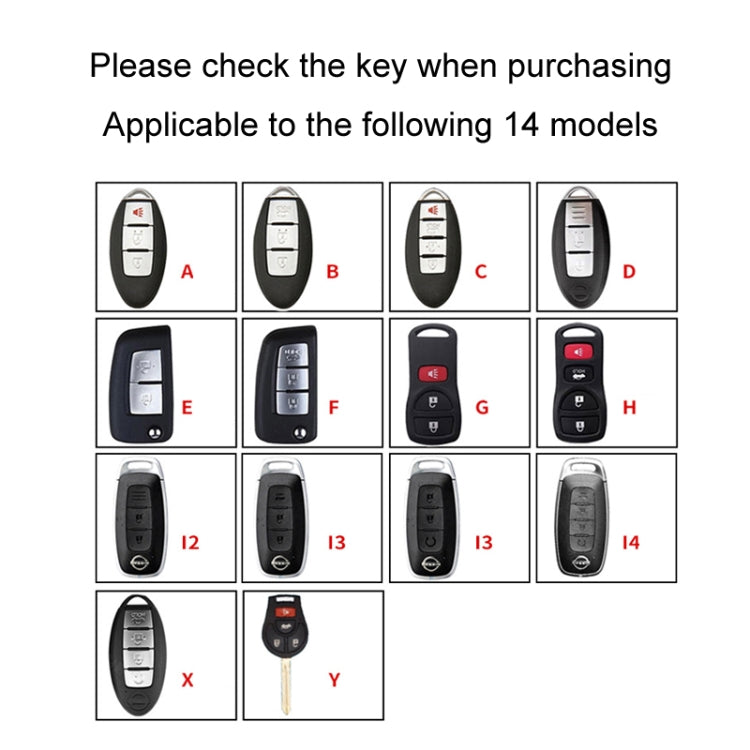 For Nissan Car Key Cover Keychain Anti-lost Number Plate, Style: I4 - Car Key Cases by buy2fix | Online Shopping UK | buy2fix