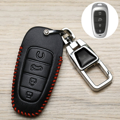 For Hyundai Car Key Cover Multifunctional Keychains Anti-lost Number Plates, Style: J4 - Car Key Cases by buy2fix | Online Shopping UK | buy2fix