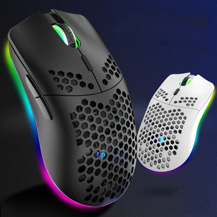 XUNSVFOX XYH80 Hollow Hole Rechargeable Wireless Gaming Mouse RGB Light Computer Office Mouse(Black) - Wireless Mice by XUNSVFOX | Online Shopping UK | buy2fix