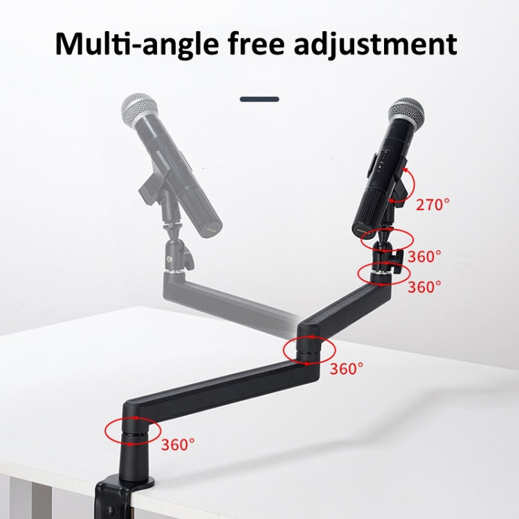 Microphone Stand Desk Mount 360 Degree Adjustable Cantilever Holder - Stand by buy2fix | Online Shopping UK | buy2fix