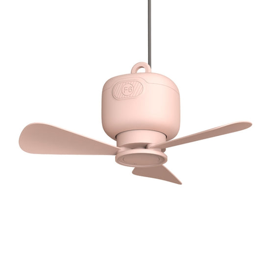 USB Plug-in Version Small Ceiling Fan Camping Outdoor Portable Hanging Fan(Pink) - Electric Fans by buy2fix | Online Shopping UK | buy2fix