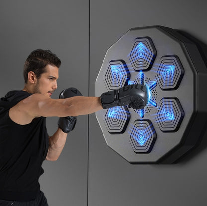 Bluetooth Intelligent Music Boxing Trainer Wall Mounted Electronic Boxing Practice With Adult Black Gloves - Boxing by buy2fix | Online Shopping UK | buy2fix