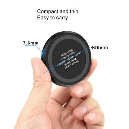 DSW-36B Mobile Phone Wireless Charger Mini 15W Fast Charging Type-C Round QI - Wireless Charger by buy2fix | Online Shopping UK | buy2fix