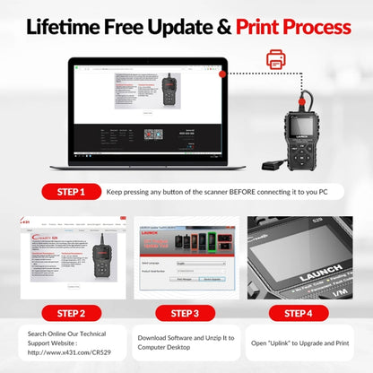 Launch Creader CR529 OBD2 Car Engine Fault Tester Code Scanner(Black) - Code Readers & Scan Tools by Launch | Online Shopping UK | buy2fix