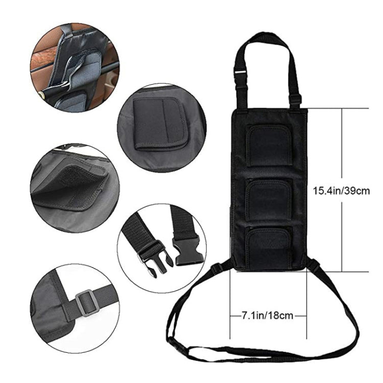 Car Back Seat Fishing Rod Strap Fixed Storage Bag(Black) - Stowing Tidying by buy2fix | Online Shopping UK | buy2fix