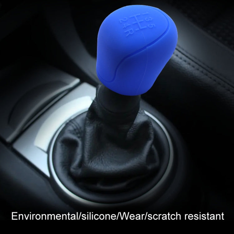 Automotive Silicone Manual Automatic Shift Lever Protective Cover, Size: Handbrake Blue - Shift Knob by buy2fix | Online Shopping UK | buy2fix