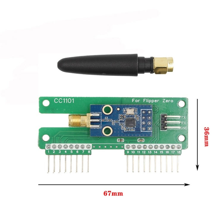 For Flipper Zero CC1101 433MHz External SubGhz Module(AL-276) - Modules Expansions Accessories by buy2fix | Online Shopping UK | buy2fix