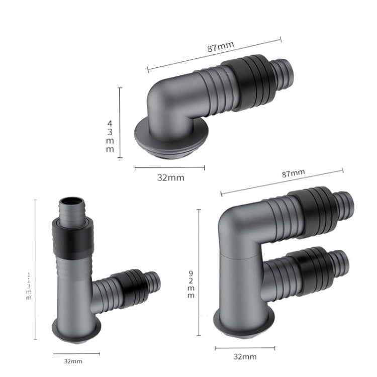 All-Copper Washing Machine Floor Drain Connector Hardware Pipe Accessories, Spec: Single Head Chrome - Washing Machines & Accessories by buy2fix | Online Shopping UK | buy2fix