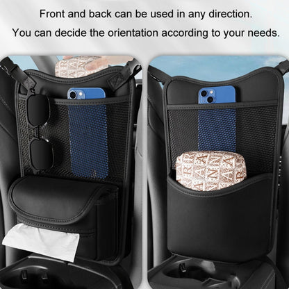 Car Between Seats Organizer Multifunctional Storage Bag Front And Back Dual Usage Tissue Box(Black) - Stowing Tidying by buy2fix | Online Shopping UK | buy2fix