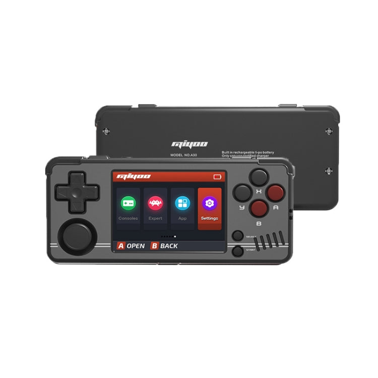 MIYOO A30 Retro Handheld Game Console 2.8 Inch IPS Screen WIFI Linux System Video Games Player 128GB(Black) - Pocket Console by MIYOO | Online Shopping UK | buy2fix