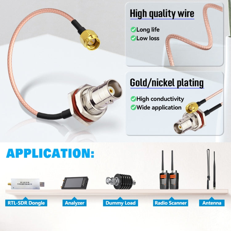 100cm SMA Male To BNC Waterproof Female RG316 Coaxial RF Adapter Cable - Connectors by buy2fix | Online Shopping UK | buy2fix