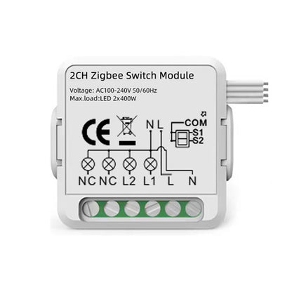 2CH Zigbee Smart Switch Module For Alexa / Google Home / Tuya Smart Life APP - Smart Switch by buy2fix | Online Shopping UK | buy2fix