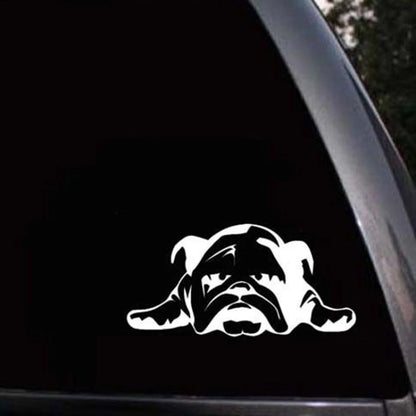 2pcs British Tired Puppy Car Decorative Sticker(Reflective Silver White) - 3D Creative Stickers by buy2fix | Online Shopping UK | buy2fix