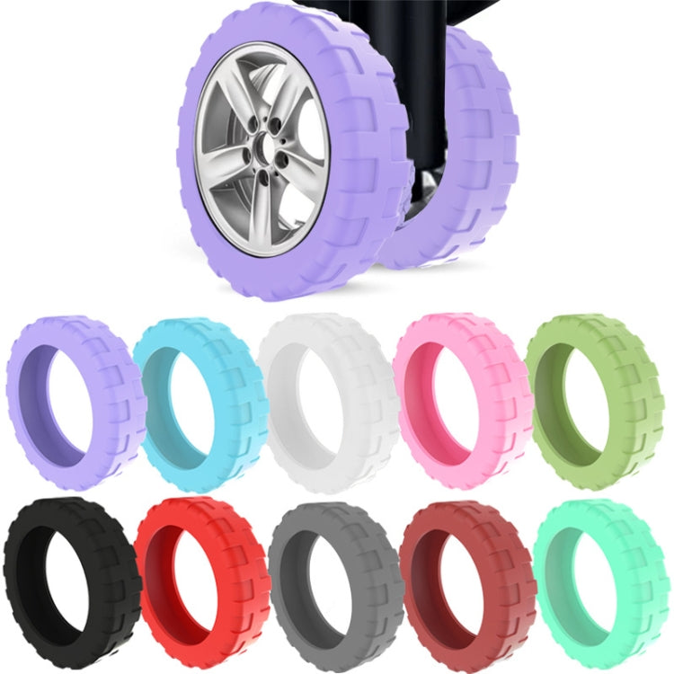 8pcs /Set Luggage Wheel Silicone Protective Cover Swivel Chair Wheel Sound Reducing Cover, Size: Large 5-7cm Wheels(Blue Mixed Pink) - Accessories by buy2fix | Online Shopping UK | buy2fix