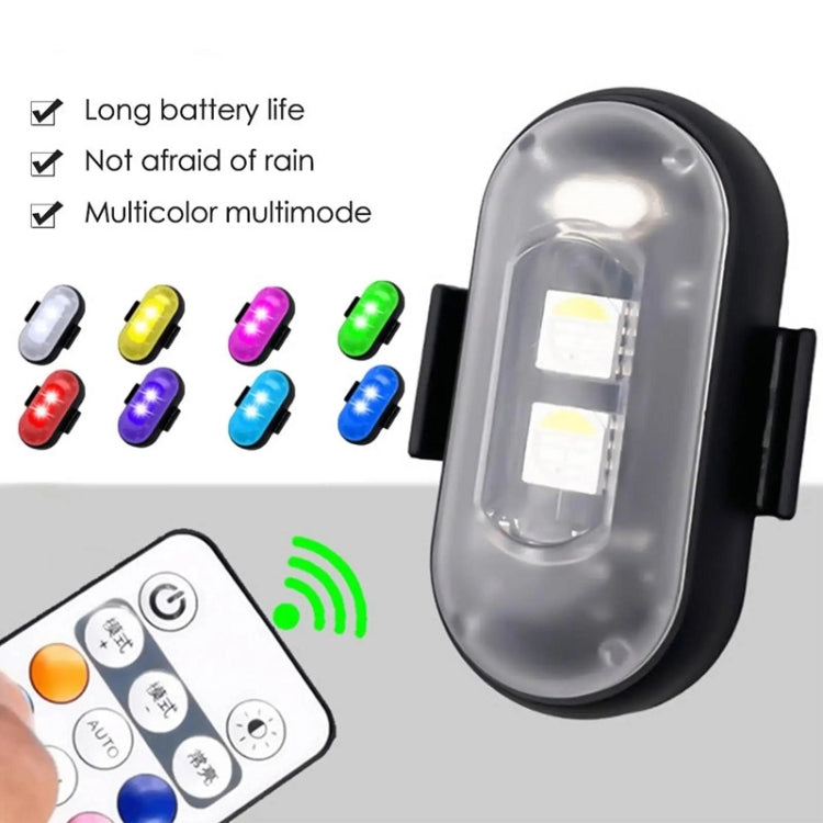 Wireless Remote Control Motorcycle Universal Colorful Flashing Warning Light, Size: Paste Type(1 Light 1 Remote Control) - Signal Lights by buy2fix | Online Shopping UK | buy2fix