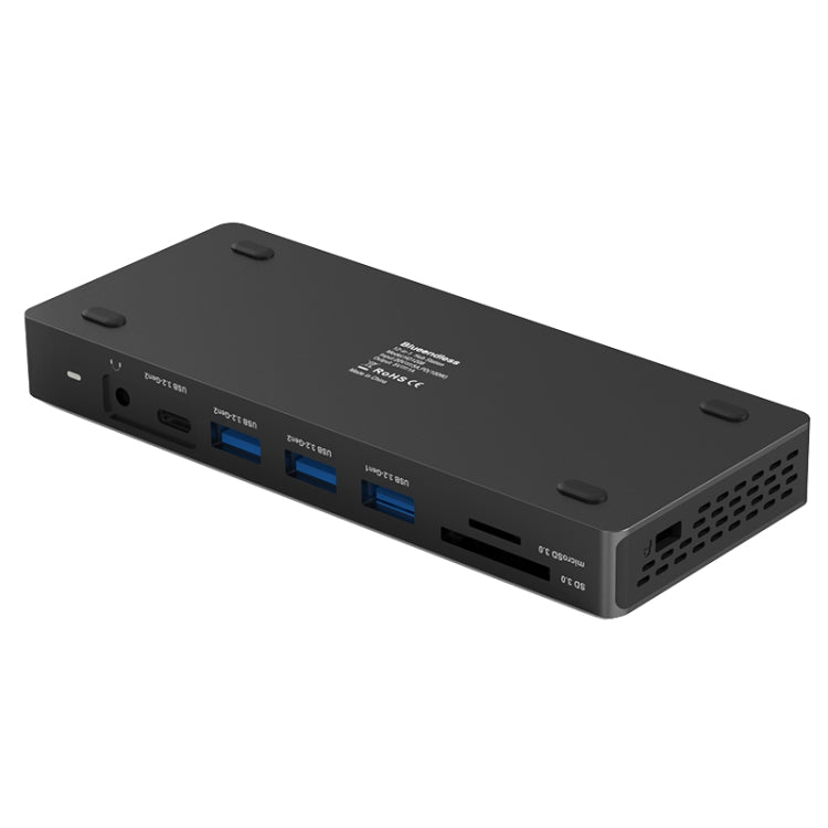 Blueendless 12-In-1 HD Multifunctional Docking Station 10Gbps Splitter With Switch(Dual 8K HDMI+DP) - USB HUB by Blueendless | Online Shopping UK | buy2fix