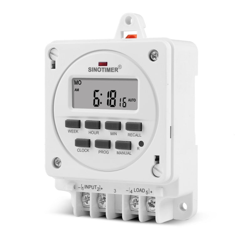 SINOTIMER TM618E -4 12V Smart Digital 7 Days Programmable Timer Switch 16A Controller With Mounting Base - Switch by SINOTIMER | Online Shopping UK | buy2fix