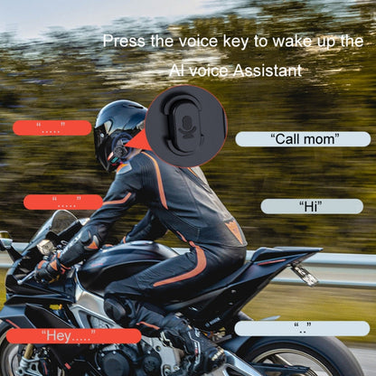 KUQIBAO Motorcycle Helmet Waterproof Bluetooth Headset With Light(Hard Microphone) - Motorcycle Walkie Talkie by KUQIBAO | Online Shopping UK | buy2fix